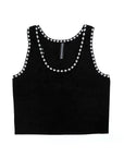 CH Plus Jacquard Cropped Tank Top CHプラス ジャカードクロップド タンクトップ ノースリーブ S