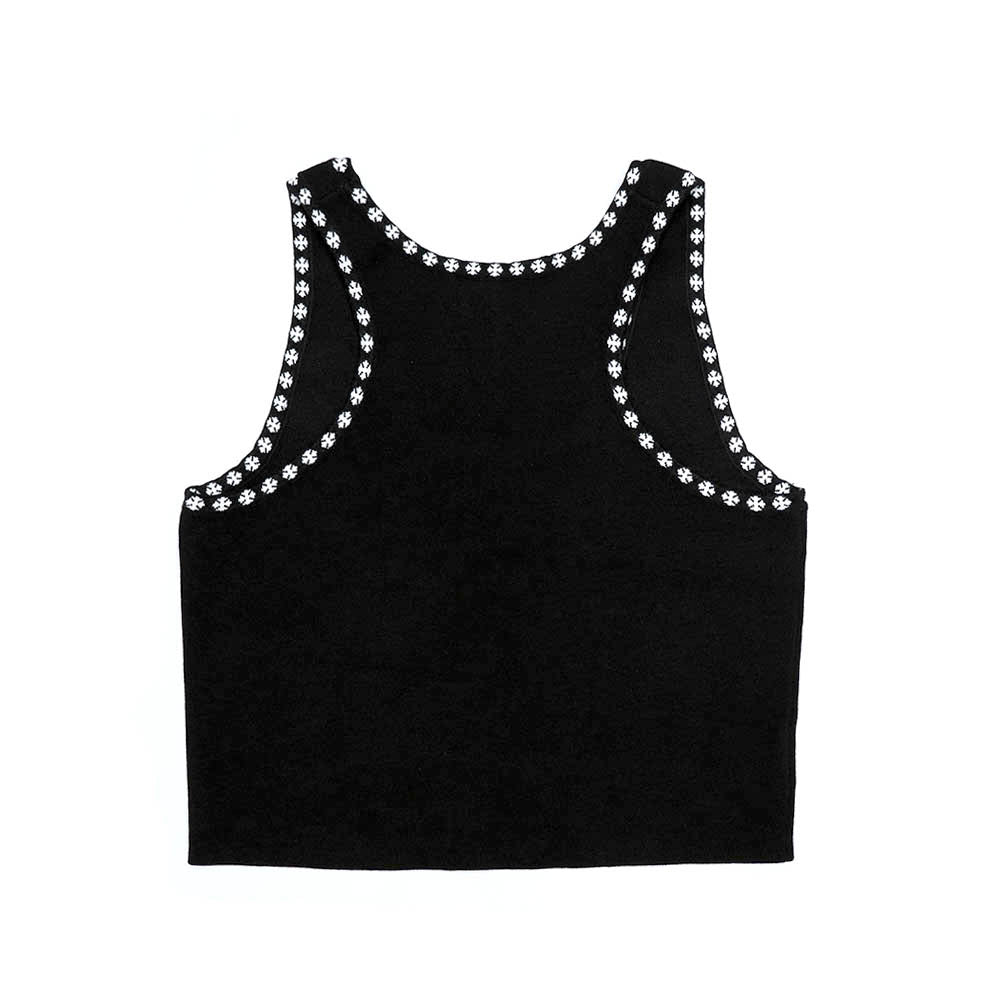 CH Plus Jacquard Cropped Tank Top CHプラス ジャカードクロップド タンクトップ ノースリーブ S