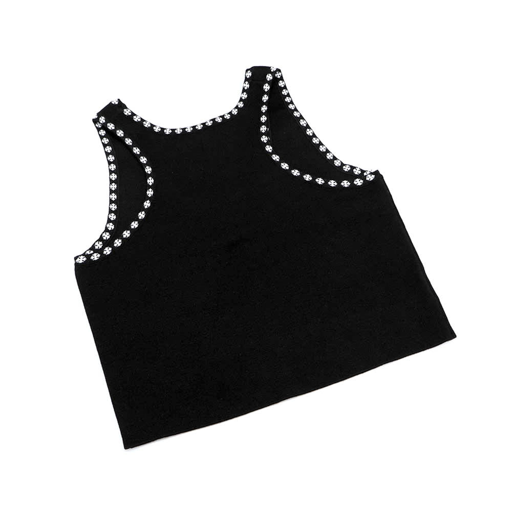 CH Plus Jacquard Cropped Tank Top CHプラス ジャカードクロップド タンクトップ ノースリーブ S