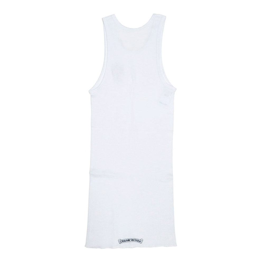 Beads Embroidery Cross Tank Top ビーズクロス タンクトップ ワンピース ホワイト ピンク ノースリーブ コットン M/L