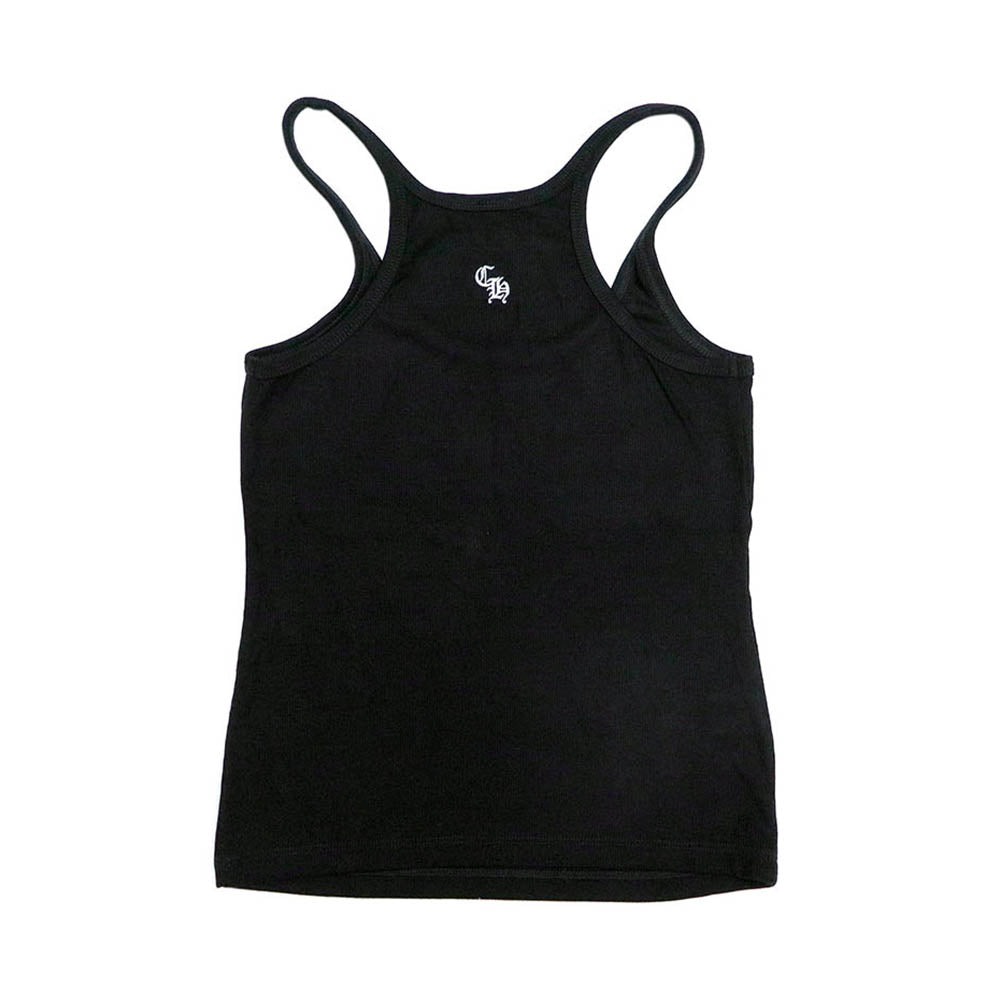 Y NOT CH Logo Embroidery Camisole ワイノット CHロゴ キャミソール ブラック ホワイト タンクトップ CHプラス S