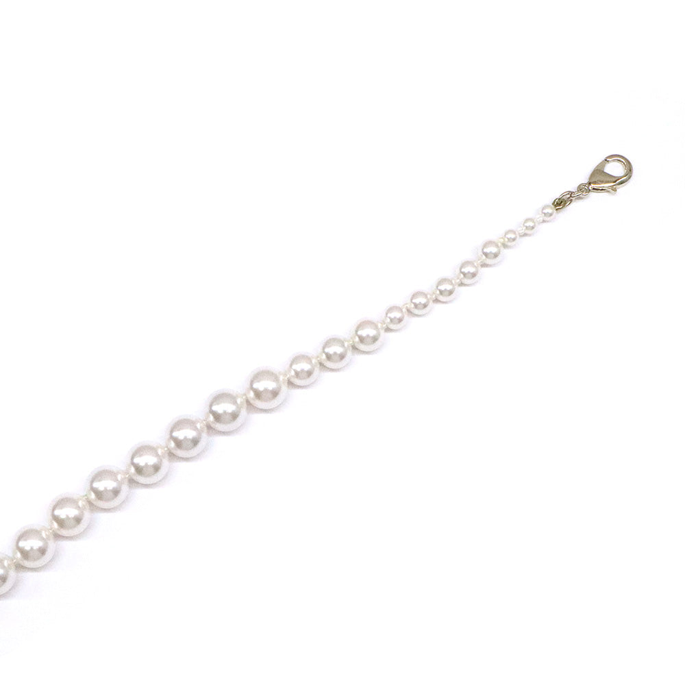 ココマーク ネックレス フェイクパール ラインストーン シャンパンゴールド金具 B25P ハート スター