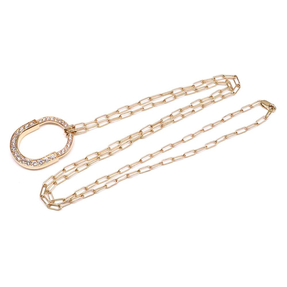 ロック ペンダント パヴェダイヤモンド ミディアム 72355733 750PG ピンクゴールド D1.25ct ネックレス RG ローズゴールド