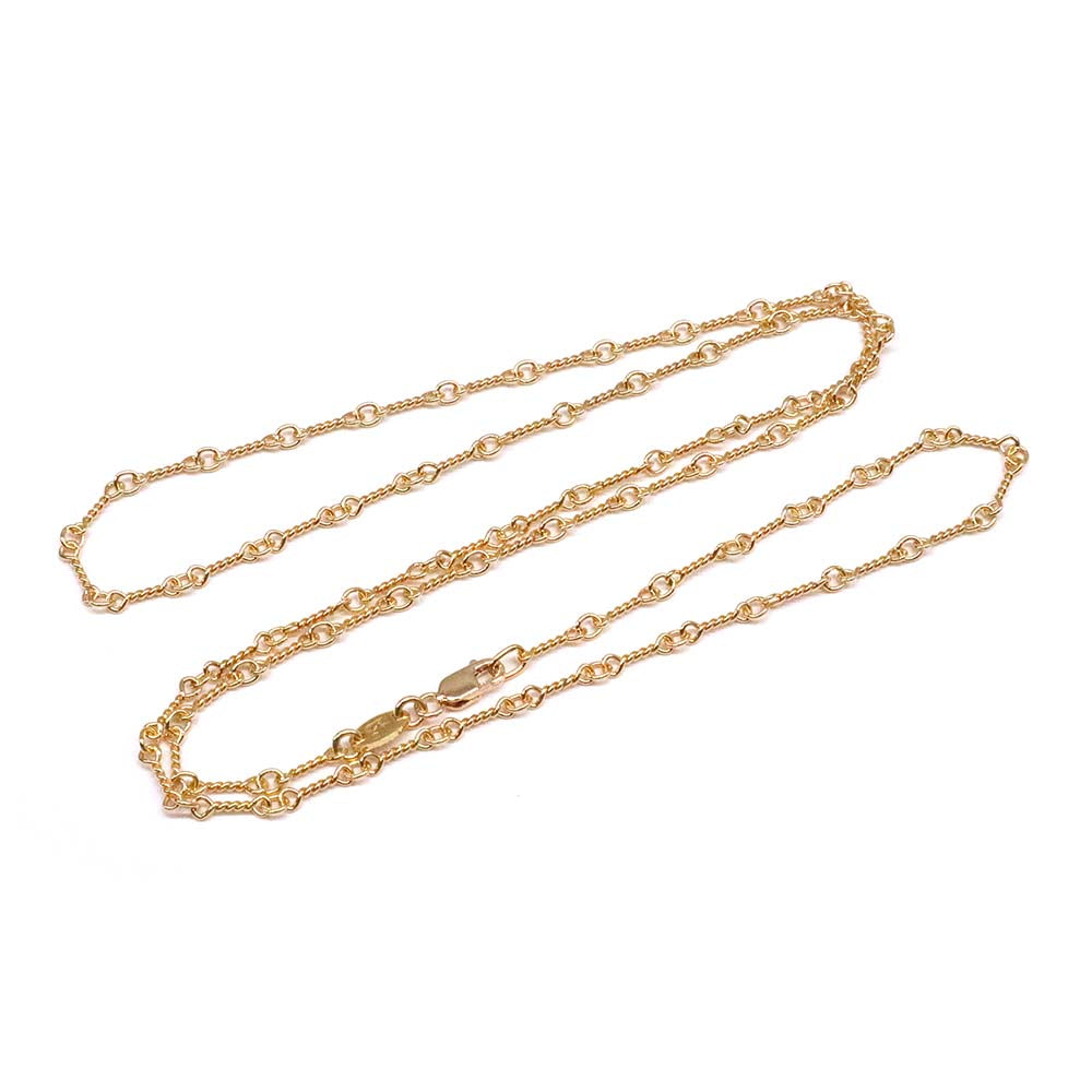 Twist Chain Necklace 24inch ツイスト チェーン ネックレス 22K ゴールド