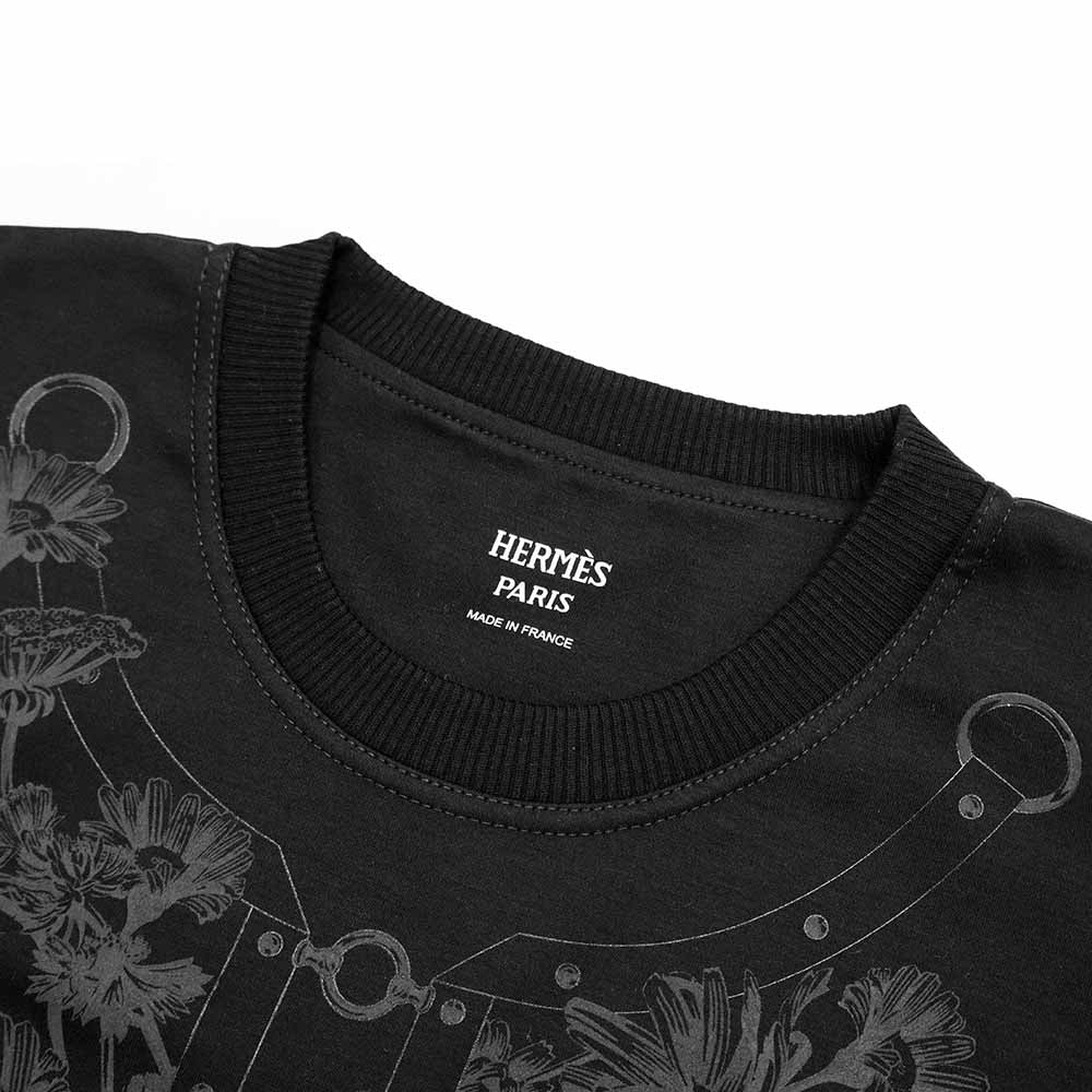 カルトゥッシュ マキシ Tシャツ 6E4620DC  ブラック グレー コットン 半袖 34