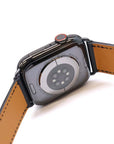 エルメス Apple Watch Serise7 45mm MKMW3J/A スペースブラック SS スイフト ラバー シンプルトゥール