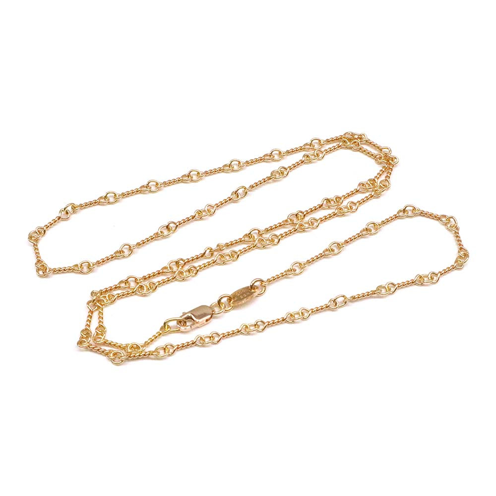 Twist Chain Necklace 20inch ツイスト チェーン ネックレス 22K ゴールド