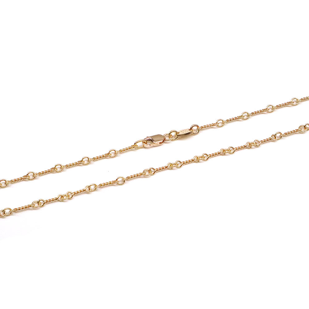 Twist Chain Necklace 20inch ツイスト チェーン ネックレス 22K ゴールド