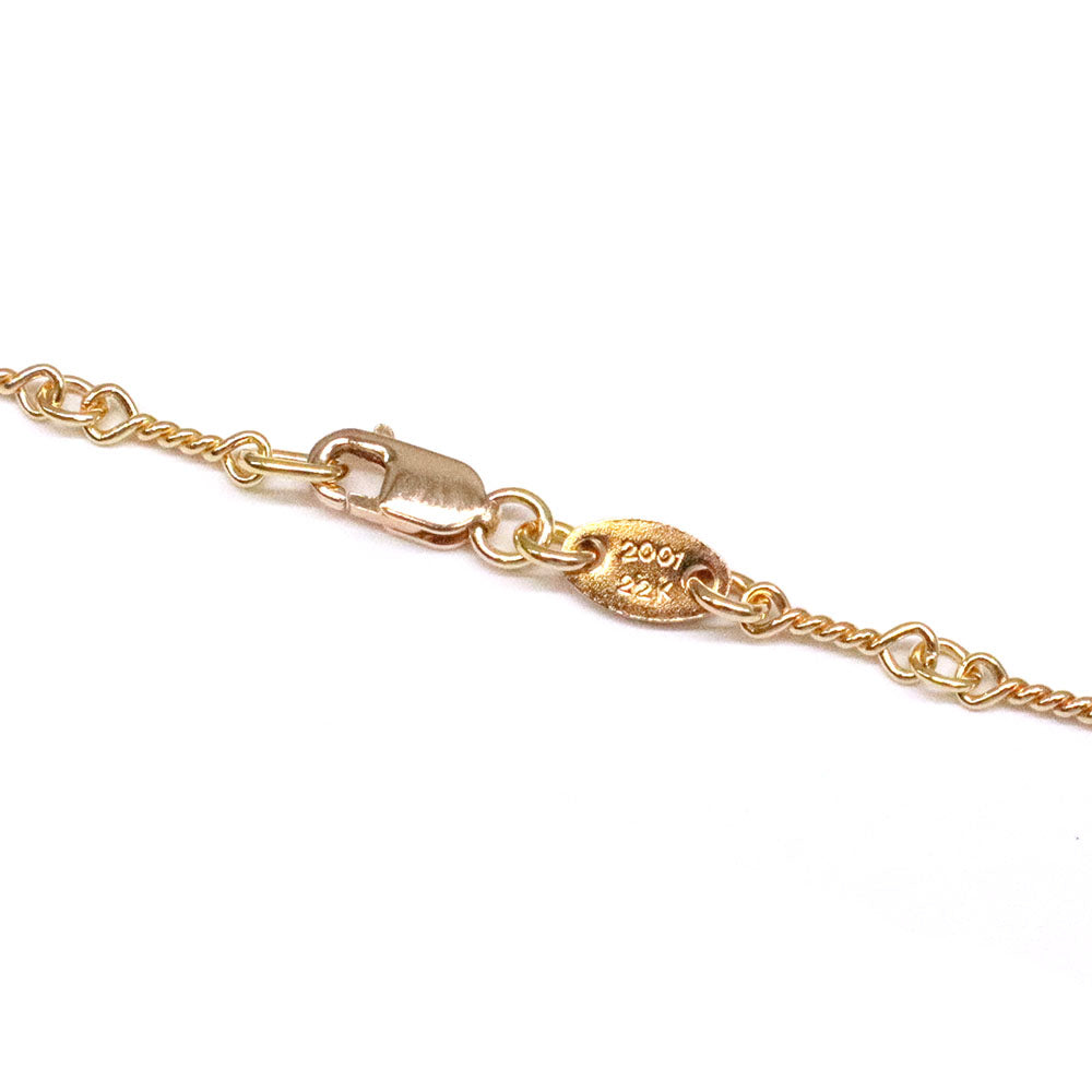 Twist Chain Necklace 20inch ツイスト チェーン ネックレス 22K ゴールド