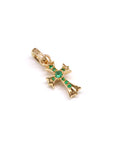 CRS BBYFAT P EMRLD ベイビーファットクロス パヴェエメラルド チャーム 22K ゴールド ネックレストップ ペンダントトップ