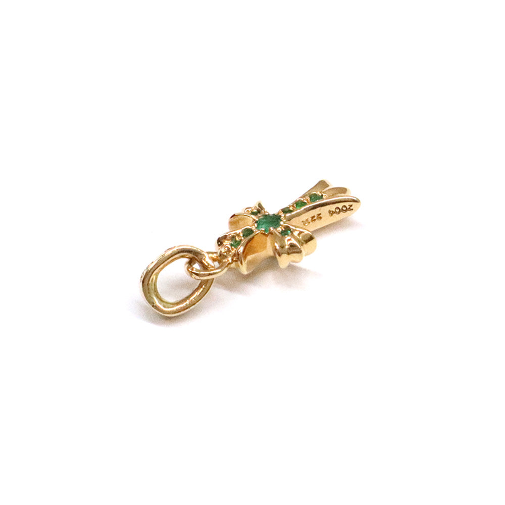 CRS BBYFAT P EMRLD ベイビーファットクロス パヴェエメラルド チャーム 22K ゴールド ネックレストップ ペンダントトップ