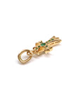 CRS BBYFAT P EMRLD ベイビーファットクロス パヴェエメラルド チャーム 22K ゴールド ネックレストップ ペンダントトップ