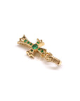 CRS BBYFAT P EMRLD ベイビーファットクロス パヴェエメラルド チャーム 22K ゴールド ネックレストップ ペンダントトップ