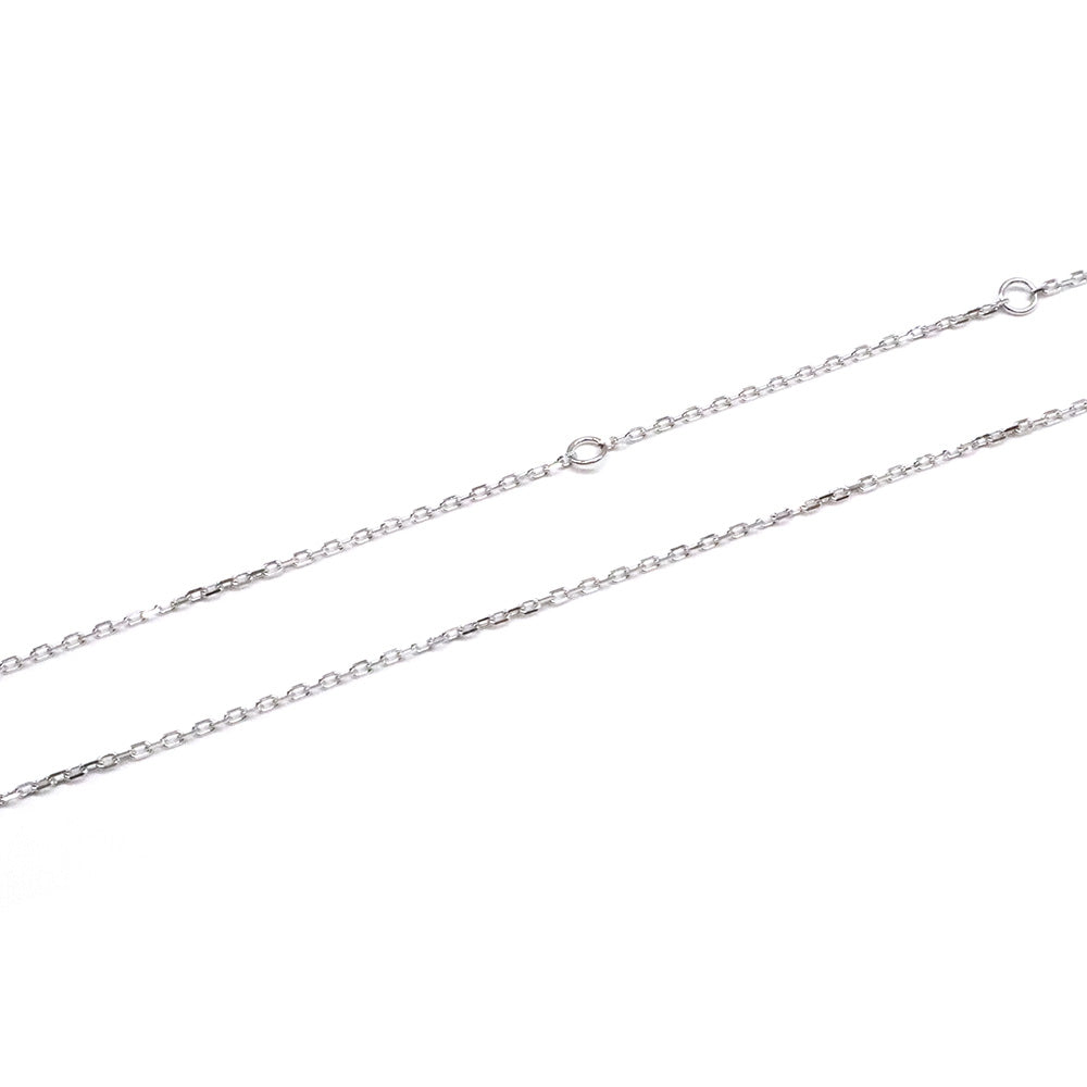 ネックレスチェーン 750WG ホワイトゴールド 留め具2Cチャーム