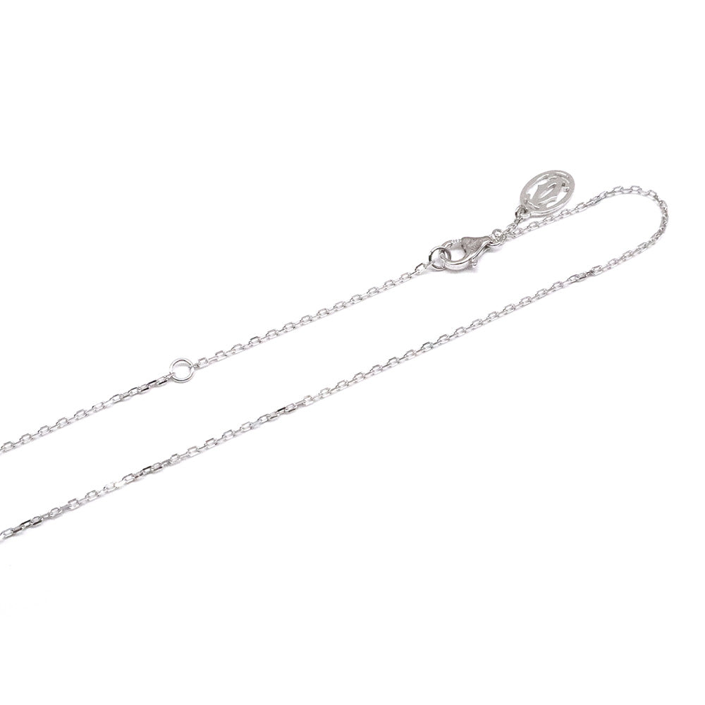 ネックレスチェーン 750WG ホワイトゴールド 留め具2Cチャーム