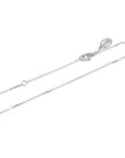 ネックレスチェーン 750WG ホワイトゴールド 留め具2Cチャーム