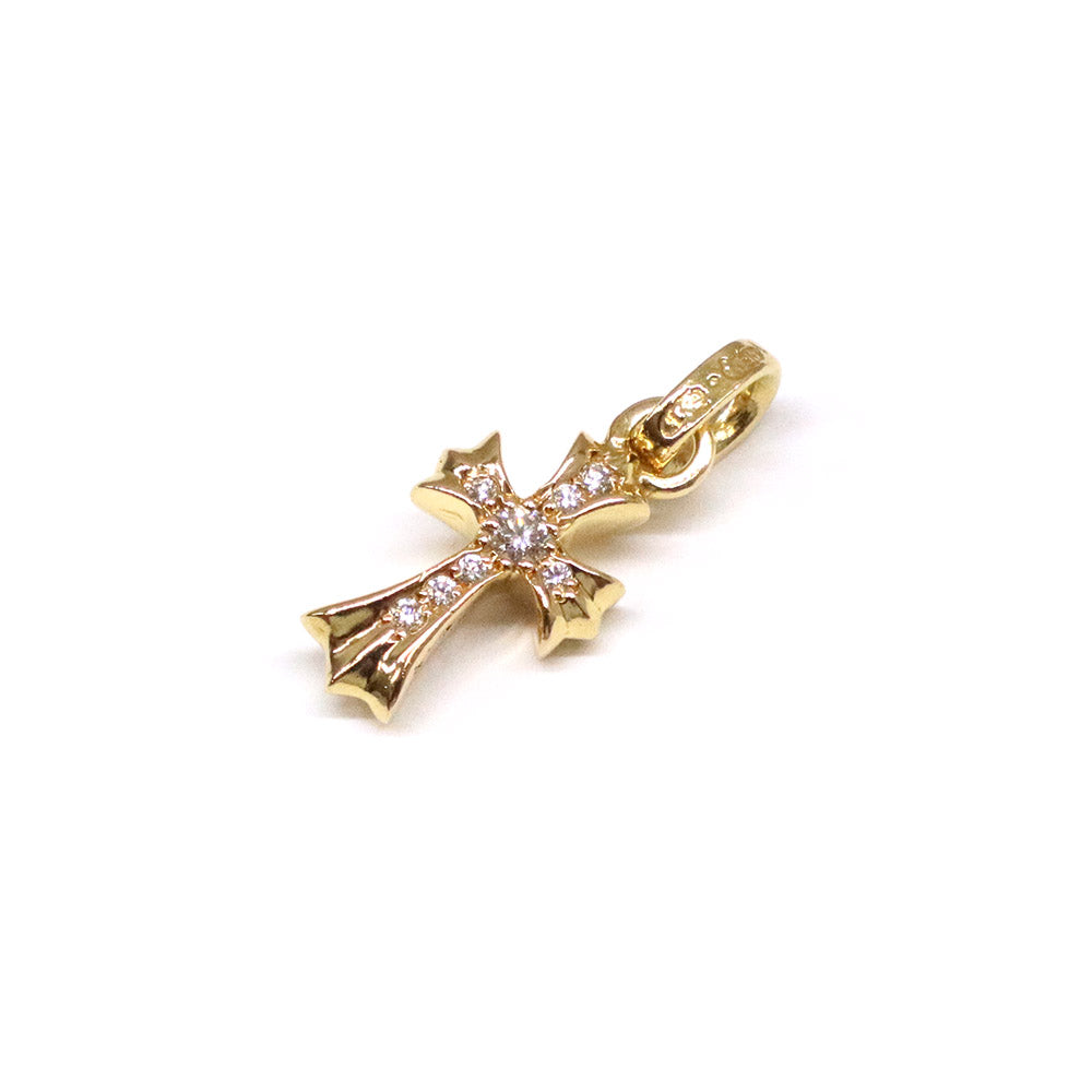 CRS BBYFAT P DMND ベイビーファットクロス パヴェダイヤモンド チャーム 22K ゴールド ネックレストップ ペンダントトップ