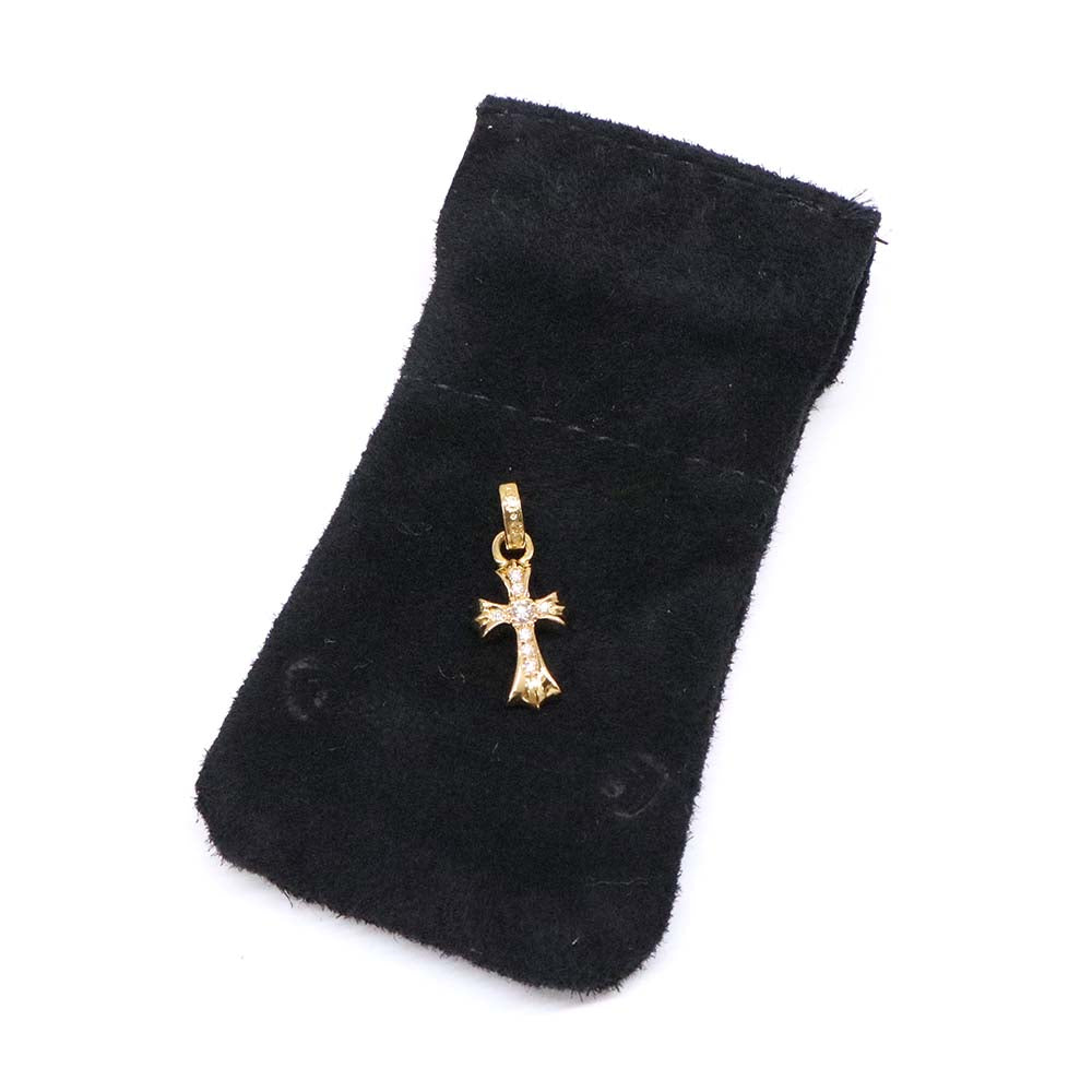 CRS BBYFAT P DMND ベイビーファットクロス パヴェダイヤモンド チャーム 22K ゴールド ネックレストップ ペンダントトップ