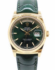 デイデイト 118138 ランダム K18YG/レザー グリーン 36mm