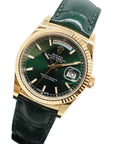 デイデイト 118138 ランダム K18YG/レザー グリーン 36mm