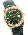 デイデイト 118138 ランダム K18YG/レザー グリーン 36mm