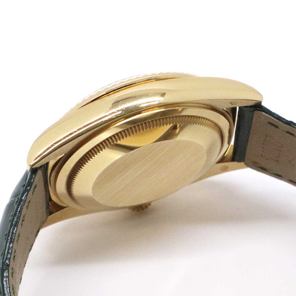 デイデイト 118138 ランダム K18YG/レザー グリーン 36mm