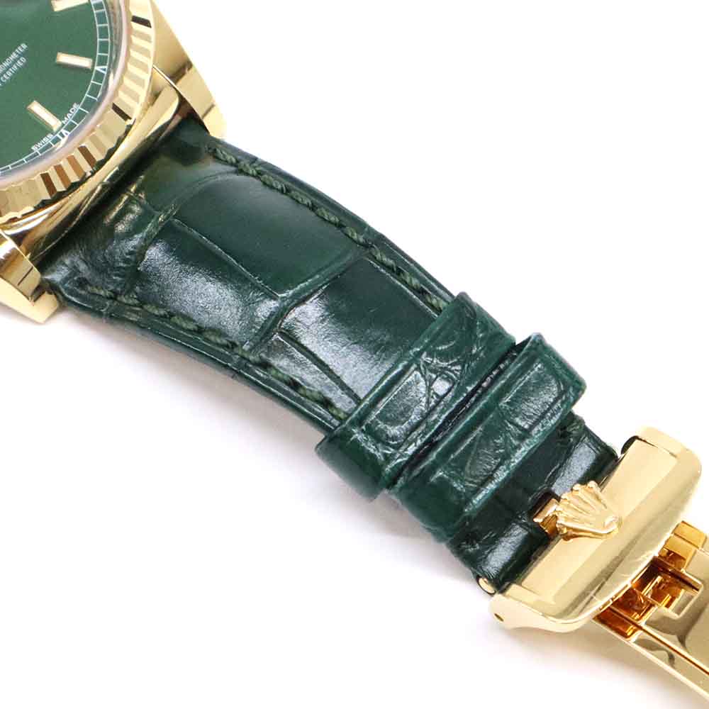 デイデイト 118138 ランダム K18YG/レザー グリーン 36mm