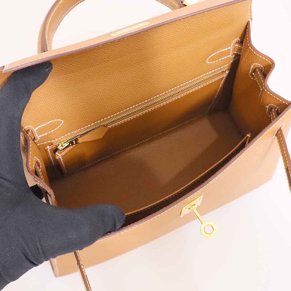 ケリー 25 外縫い ゴールド エプソン ゴールド金具 K刻印