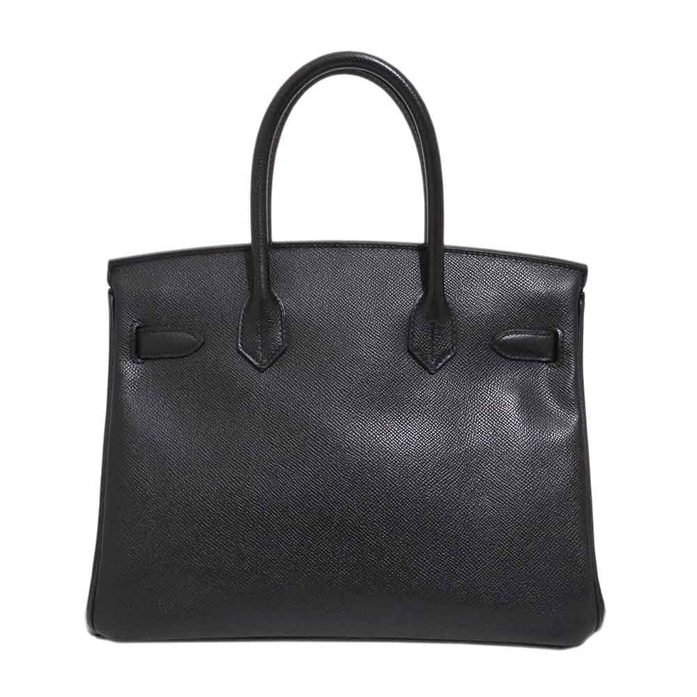 バーキン 30 ブラック エプソン シルバー金具 □O刻印