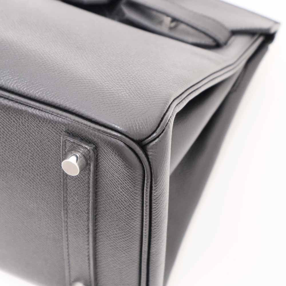 バーキン 30 ブラック エプソン シルバー金具 □O刻印