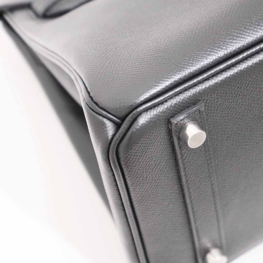 バーキン 30 ブラック エプソン シルバー金具 □O刻印
