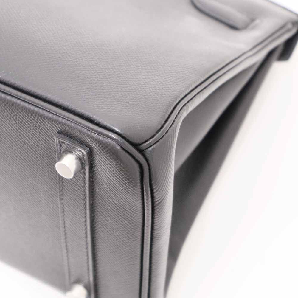 バーキン 30 ブラック エプソン シルバー金具 □O刻印