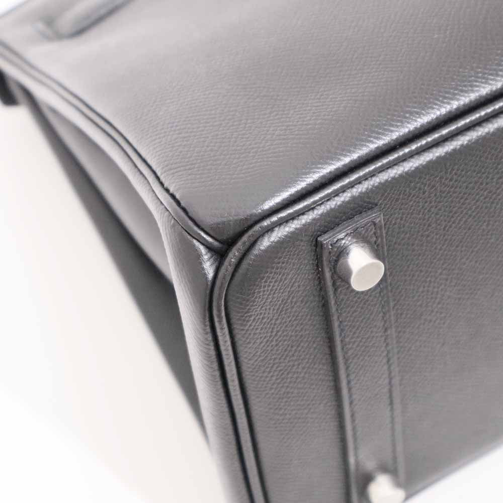 バーキン 30 ブラック エプソン シルバー金具 □O刻印