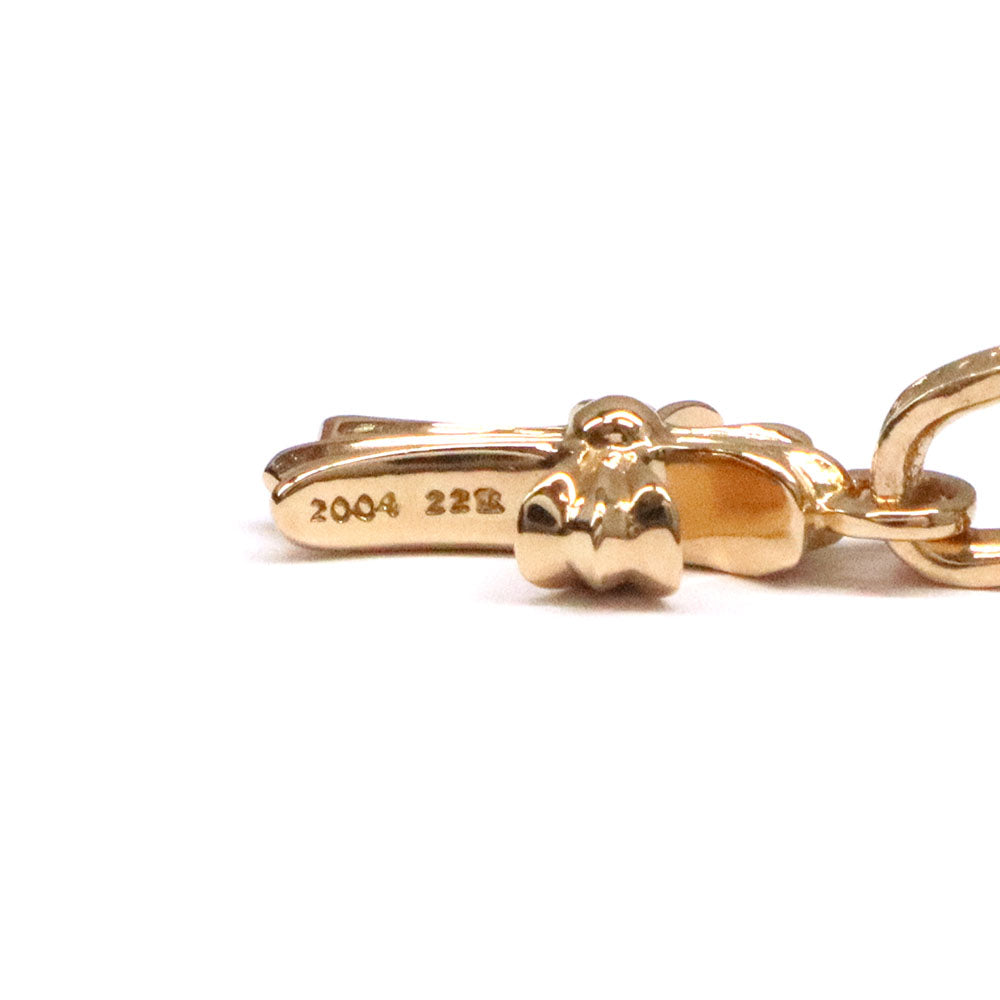 CRS BBYFAT P SAP B ベイビーファットクロス パヴェブルーサファイア チャーム 22K ゴールド ネックレストップ ペンダントトップ
