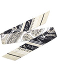 ツイリー Festival des Amazones Bandana アマゾンの祭典 バンダナ 064217S-04 グレージュ/ブラック/ホワイト シルク スカーフ