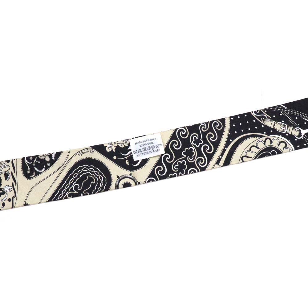 ツイリー Festival des Amazones Bandana アマゾンの祭典 バンダナ 064217S-04 グレージュ/ブラック/ホワイト シルク スカーフ