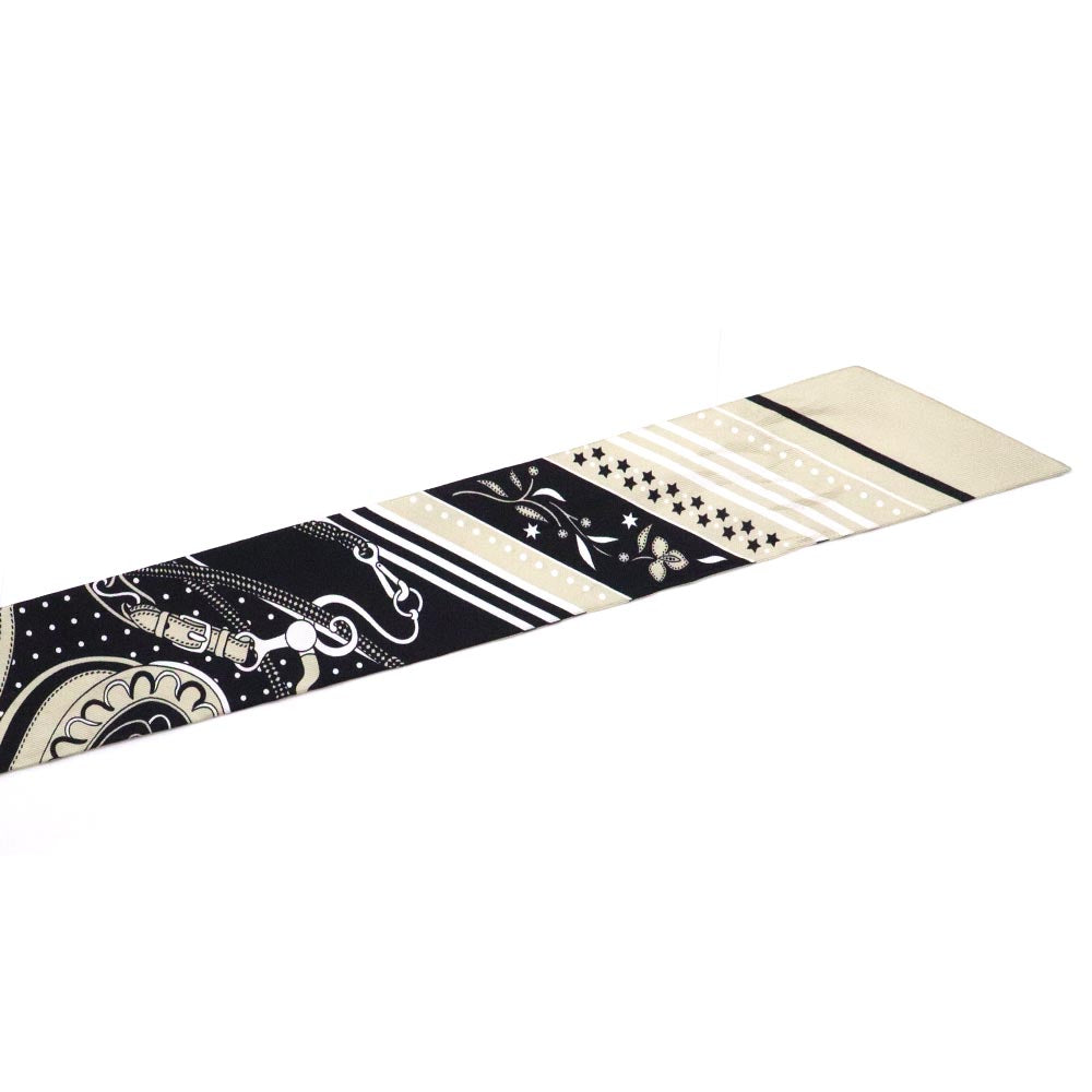 ツイリー Festival des Amazones Bandana アマゾンの祭典 バンダナ 064217S-04 グレージュ/ブラック/ホワイト シルク スカーフ