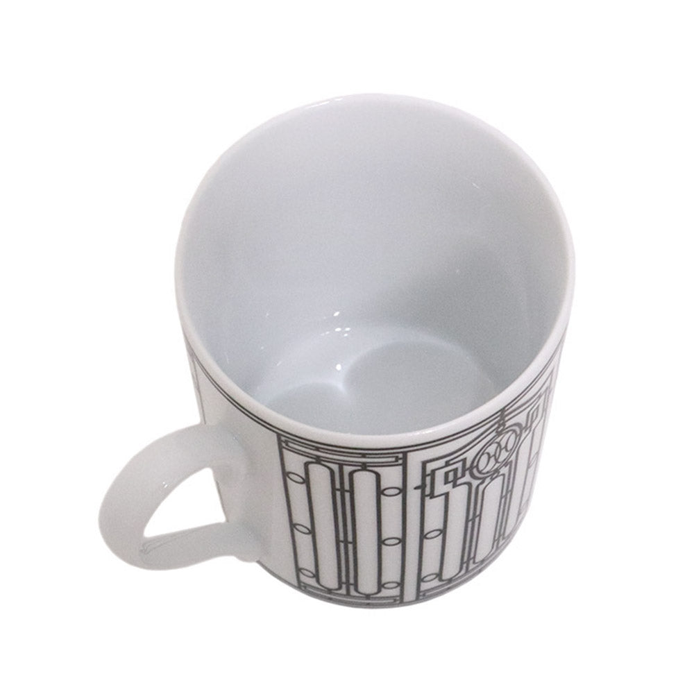 マグカップ Hデコ No1 ポーセリン 陶器 300ml ホワイト/ブラック P037031P
