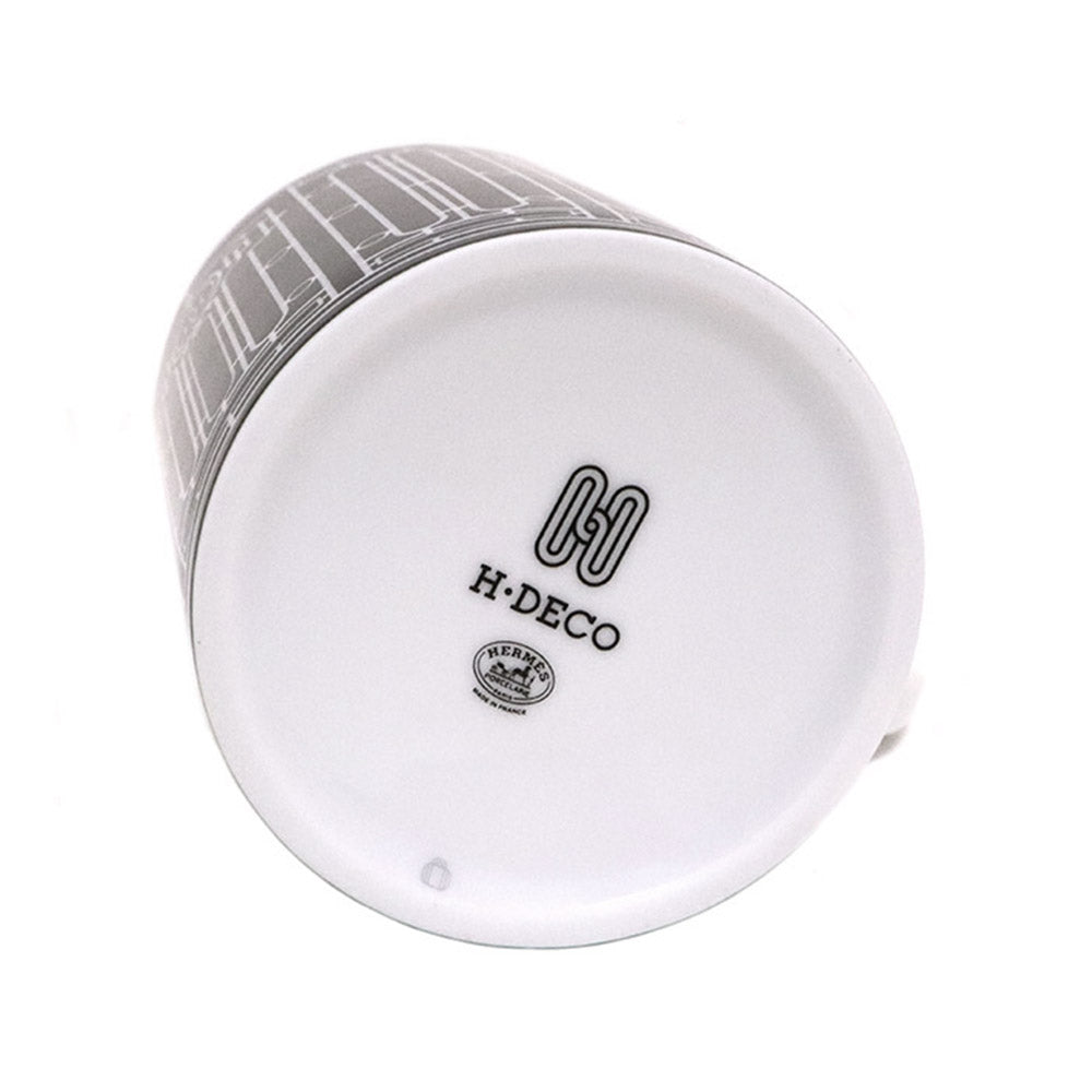 マグカップ Hデコ No2 ポーセリン 陶器 300ml ブラック/ホワイト P037131P