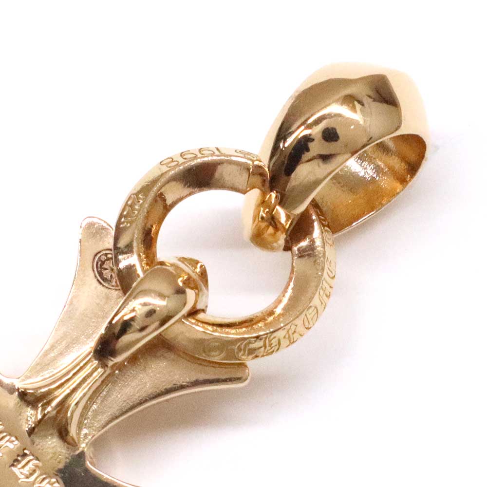 CH CRS HRT P DIA W BALE CHクロス ハート スモール Wベイル ネックレストップ 22K ゴールド パヴェダイヤモンド ペンダントトップ チャーム