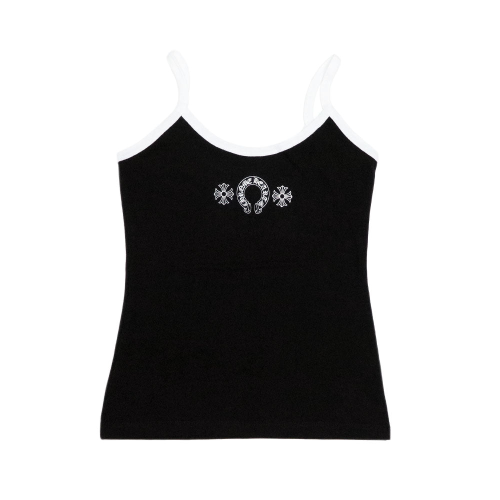 Horseshoe Short Camisole Top ホースシュー ショート キャミソールトップ ブラック ホワイト S タンクトップ