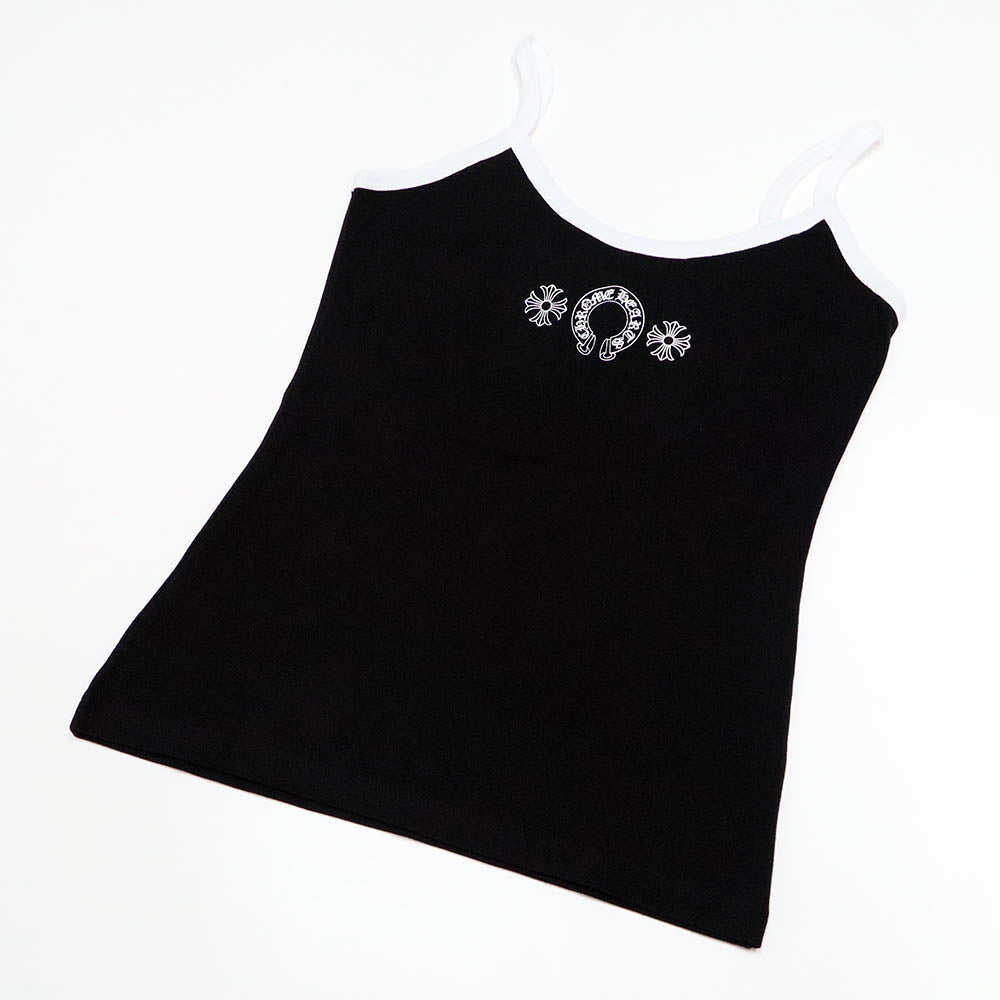 Horseshoe Short Camisole Top ホースシュー ショート キャミソールトップ ブラック ホワイト S タンクトップ