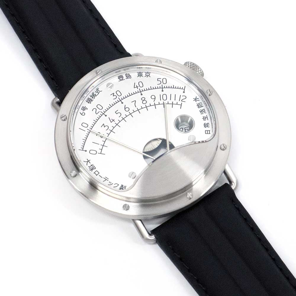6号 No.6 SS レザー シルバー レトログラード