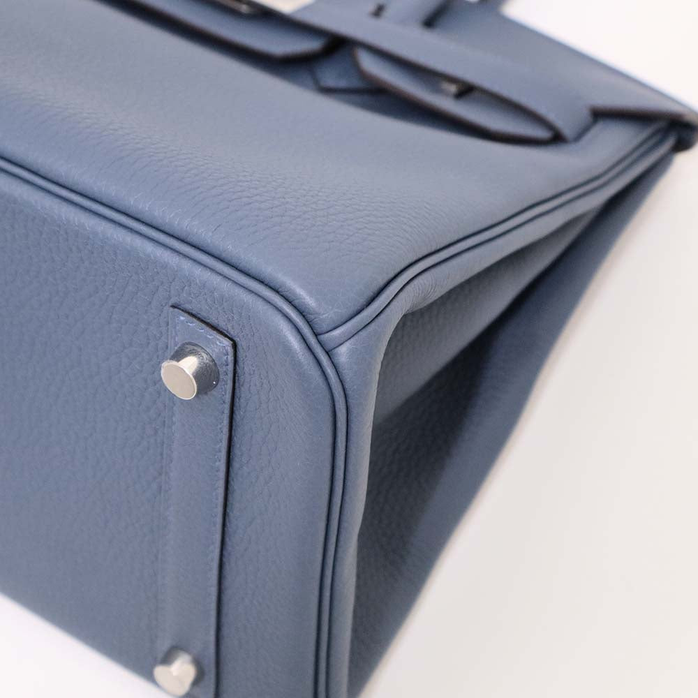 バーキン 30 ブルートンペット トゴ シルバー金具 G刻印