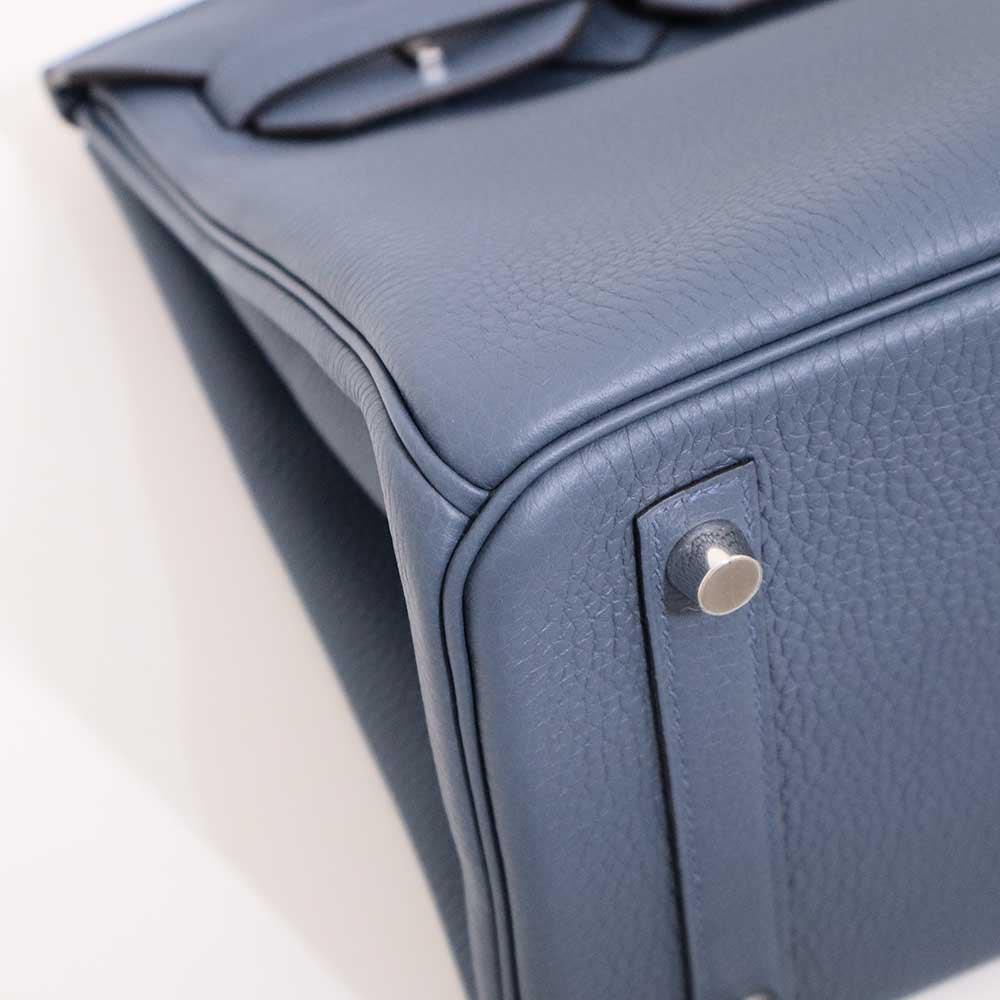 バーキン 30 ブルートンペット トゴ シルバー金具 G刻印